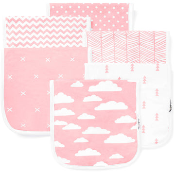 BaeBae Goods Burp Cloths for Baby Girl - Ultra Absorbent Burping Rags - Anti Shrink Unisex Burpy Clothes - Super Soft Jersey Cot