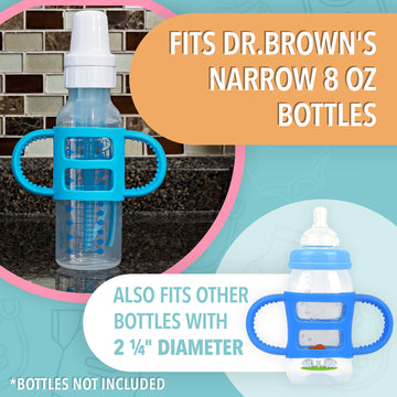 Impresa [3 Pack] Bottle Handles For Dr Brown Baby Bottles - Teach Babies To Drink Independently With Baby Bottle Handles For Dr.
