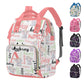 M Yescustom Custom Diaper Bag Backpack For Girls Large Capacity With Pockets Pink Animal Personalized Baby Diaper Bags For Mom W