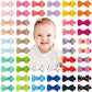 C  LLOT Baby Hair Clips Baby Girls Fully Lined Bows Pins Tiny 1.6 Hair Bows Alligator Clips for Baby Girls Infants Toddlers Hair