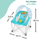 Bright Starts Disney Finding Nemo Pop 'N Chill Travel Seat, Indoor/Outdoor Use, Infant Seat With Upf 50+ Canopy, Blue, Ages 0-6
