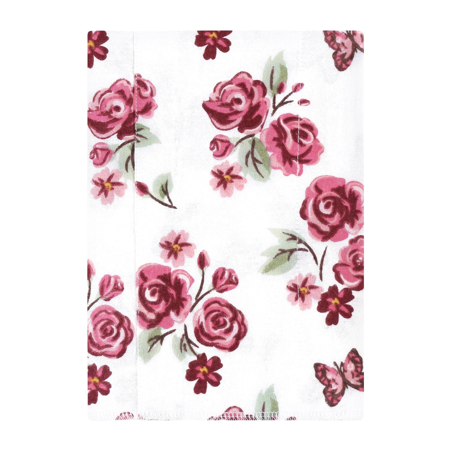 Hudson Baby Unisex Baby Flannel Burp Cloth 7Pk, Sweet Roses, One Size