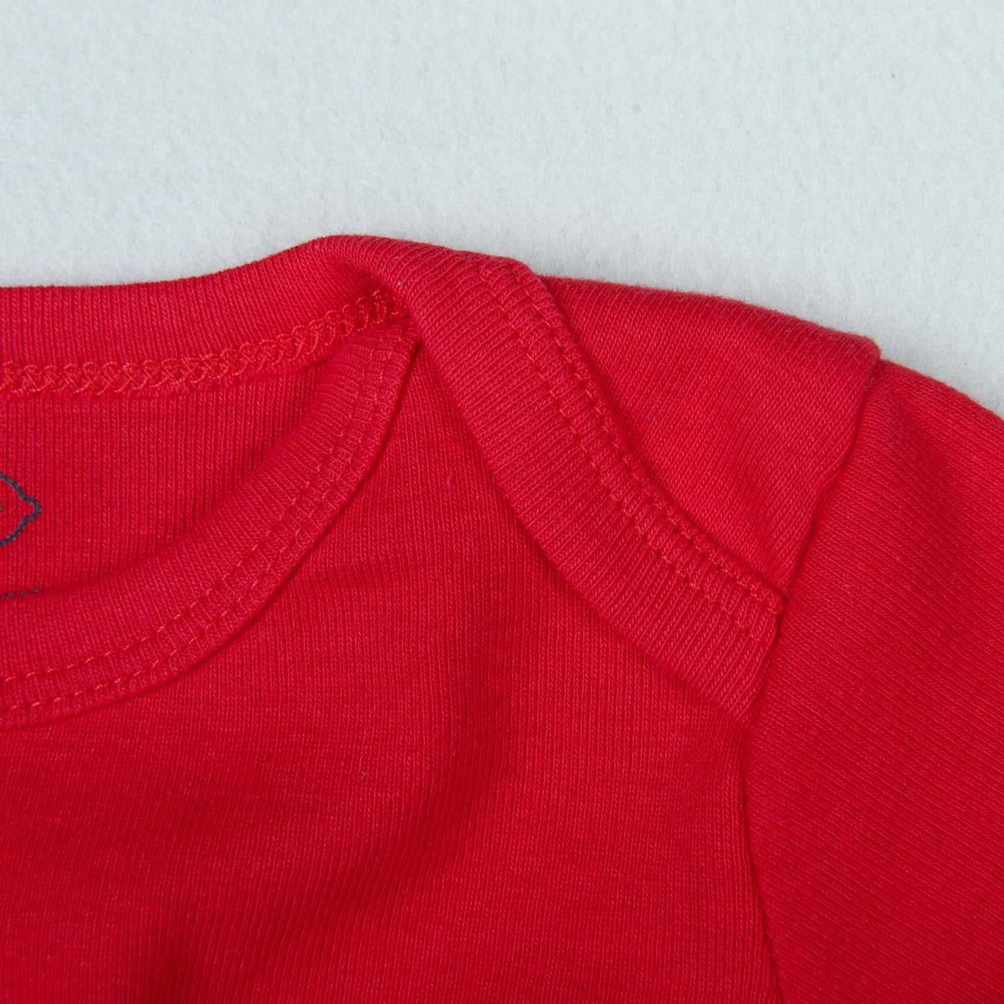 Romperinbox Unisex Solid Baby Bodysuit 0-24 Months (9-12 Months, Red Long Sleeve)