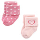 Hudson Baby Unisex Baby Cotton Rich Newborn And Terry Socks, Modern Rainbow, 0-6 Months