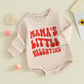 Fiomva Baby Girl Valentines Day Outfit Newborn Bubble Romper Toddler Oversized Sweatshirt Infant Cute T Shirt Clothes (N Mama'S