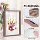 CHERRY CHEERS Family Handprint Kit, DIY Craft Keepsake Wooden Frame, Endless Gift Set, Non-Toxic Paints, Transparent Sheets (Bro