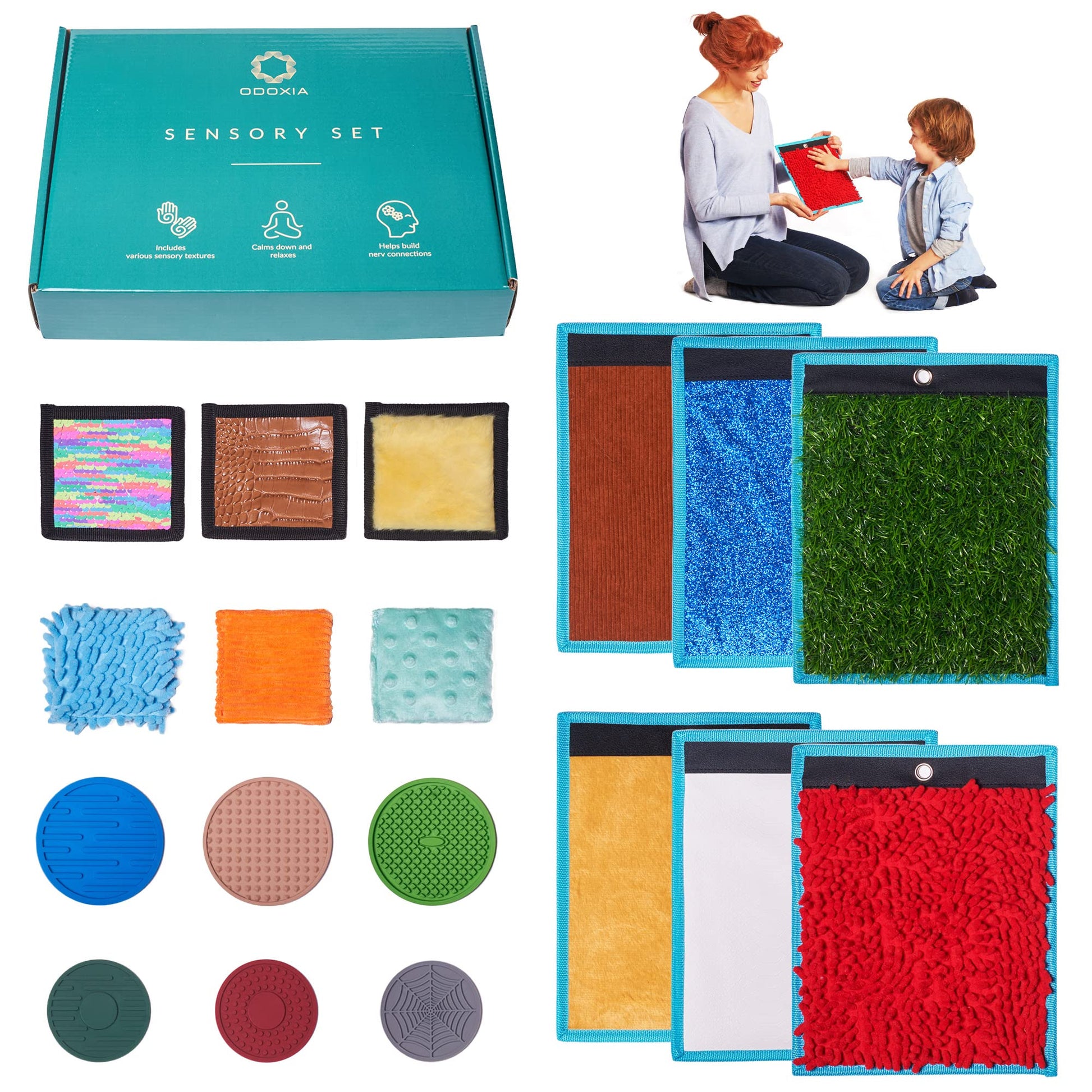 ODOXIA Sensory Mats for Autistic children  Sensory Tiles for Kids  Mats, Discs & Bean Bags  Sensory Wall Panel  Multi-Sensory Ex