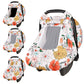 Baby Carseat Cover Girls, Pea Pod Infant Car Seat Covers Canopy for Newborn with 2 Layers Windows of Breathable Mesh/Fabric, Lig