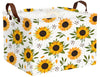 BOOHIT Sunflower Empty Gift Storage Basket Collapsible Canvas Baby Toy Bin Decor(Yellow)