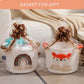 Toy Storage Baskets For Kids Cotton Rope Basket With 3D Fox Decor, Blanket Basket For Living Room Stuffed Animal Storage Basket