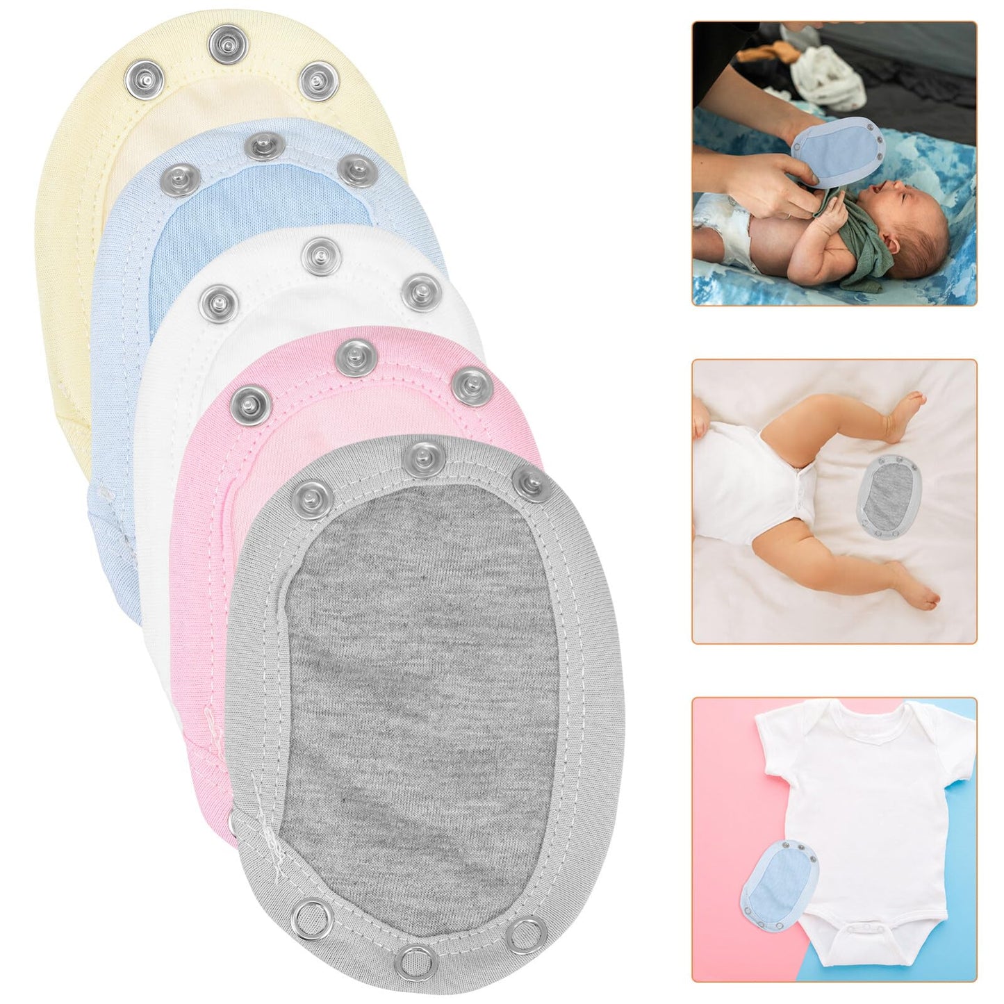 Packove 5 Pcs Bodysuit Extender Snap Onesie Extenders Baby Bodysuit Extender Baby Clothes Extender Jumpsuits Extenders For Boys