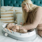 Vesta Baby Woven Cotton Rope Moses Changing Basket Set - Nursery Dresser Table Topper With Soft Foam Pad & 2 Natural Bamboo Wate