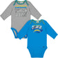 Nfl Boys 2 Pack Long Sleeve Team Bodysuits, Team Color, 0-3 Months Us