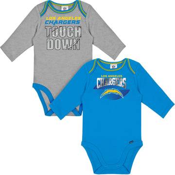 Nfl Boys 2 Pack Long Sleeve Team Bodysuits, Team Color, 0-3 Months Us