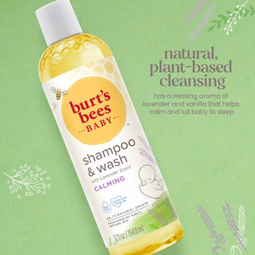 Burt'S Bees Baby Shampoo & Wash, Lavender, Calming Tear Free Baby Soap,12 Fl Oz (Pack Of 3)