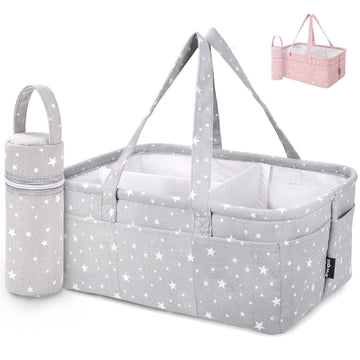 Starhug Baby Diaper Caddy Organizer - Baby Shower Basket | Large Nursery Storage Bin For Changing Table | Car Travel Tote Bag |