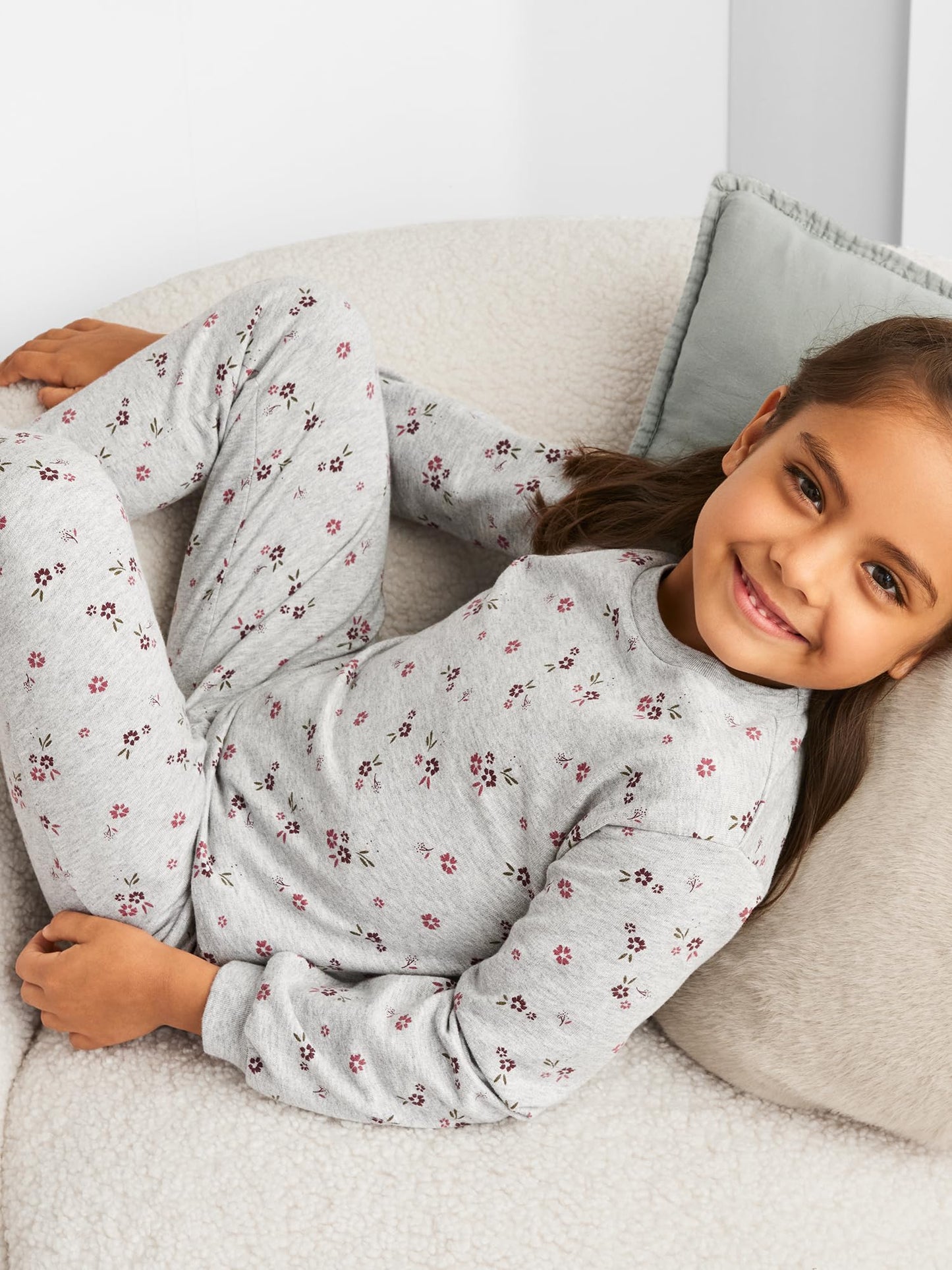 Simple Joys By Carter'S Little Girls' 4-Piece Sweatshirt Set, Plum/Floral, 4