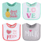 The Peanutshell Baby Girl Terry Bib Set Of 8-100% Cotton, Soft, Absorbent Baby Bibs For Girls, Toddler Baby Girl Bibs Set, Newbo