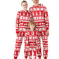 Patpat Christmas Family Matching Allover Snowman Christmas Tree Elk Print Long-Sleeve Hooded Zipper Pajamas Baby 6-9M