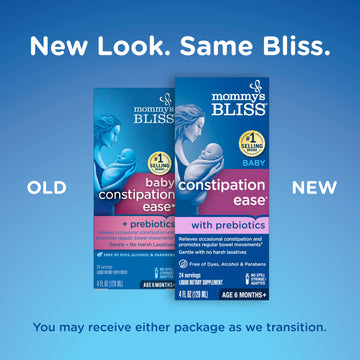Mommy'S Bliss Constipation Ease + Prebiotics, Relieves Occasional Constipation, Gentle & Safe, No Harsh Laxatives, 4 Fl Oz Bottl
