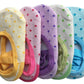Kisgyst 5 Pairs Baby Girls Toddler Cartoon Dots Anti Slip Skid Foot Socks No-Show Crew Cotton Socks Sneakers 10-30 Months