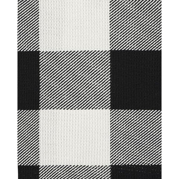 The Children'S Place Baby Toddler 2 Piece Family Matching, Plaid Thermal Pajamas Sets, Black/White Check, 12-18 Months