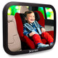 Shatterproof Baby Car Mirror, Fully View Infant In Rear Facing Car Seat - Newborn Safety, Crash Tested & Extra Wide, Crystal Cle