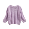 Infant Toddler Baby Girl Boy Knit Sweater Pullover Sweatshirt Warm Long Sleeve Shirt Tops Knitted Fall Winter Clothes (Purple, 1