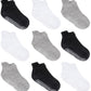Zaples Baby Non Slip Grip Ankle Socks With Non Skid Soles For Infants Toddlers Kids Boys Girls, Assorted 9 Pack, 4-7 Years