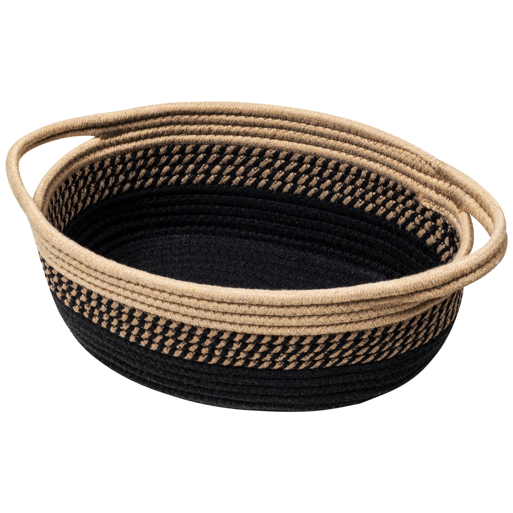 UBBCARE Small Woven Basket for Gifts, Cotton Rope Storage Basket for Shelf, Gift Baskets Empty with Handle, Dog Toy Baskets for 