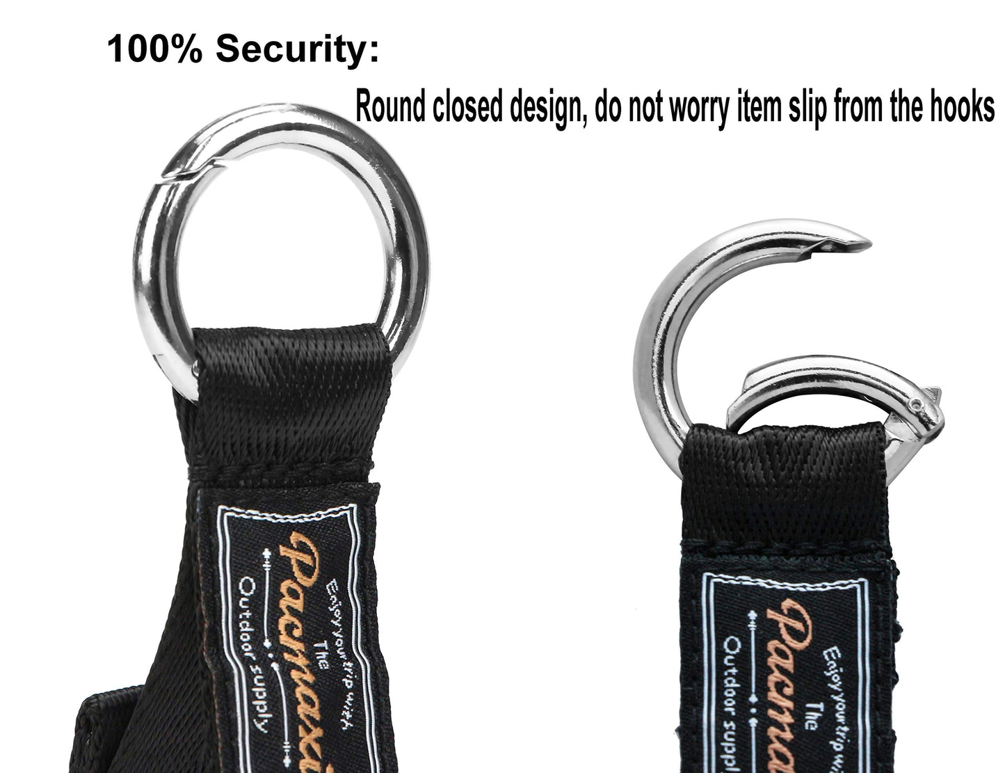 Stroller Hook By Pacmaxi, 2 Pack Multi Purpose Organizer Hooks Clip For Stroller, Wheelchair, Rollator, Walker (Black)