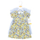 Hudson Baby Baby Girls Cotton Dresses, Outline Floral Yellow, 9-12 Months