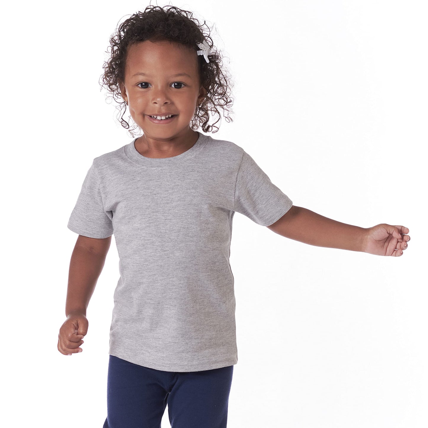 Gerber Baby Toddler 5-Pack Solid Short Sleeve T-Shirts Jersey 160 Gsm, Heather Grey, 12 Months