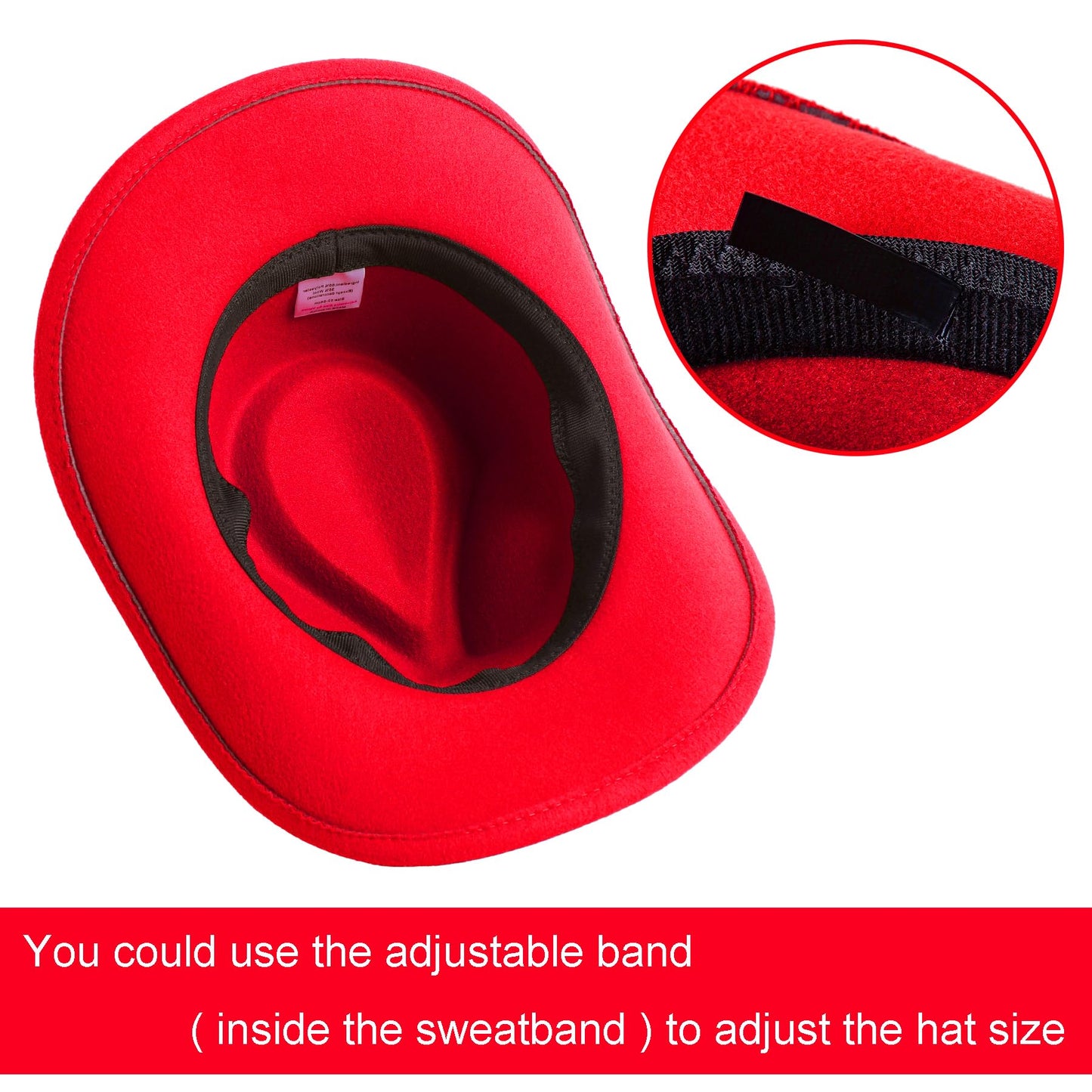 Jastore Toddler Baby Cowboy Hat Infant Baby Boys Girl Cowgirl Hats Kids Western Cowboy Hat (Us, Age, 18 Months, 4 Years, Red)