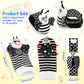 Baby Toys 0-6 Months, 4PCS Foot Finders & Wrist Rattles for Infants Toys Black and White Sensory Toys Baby Essentials for Newbor