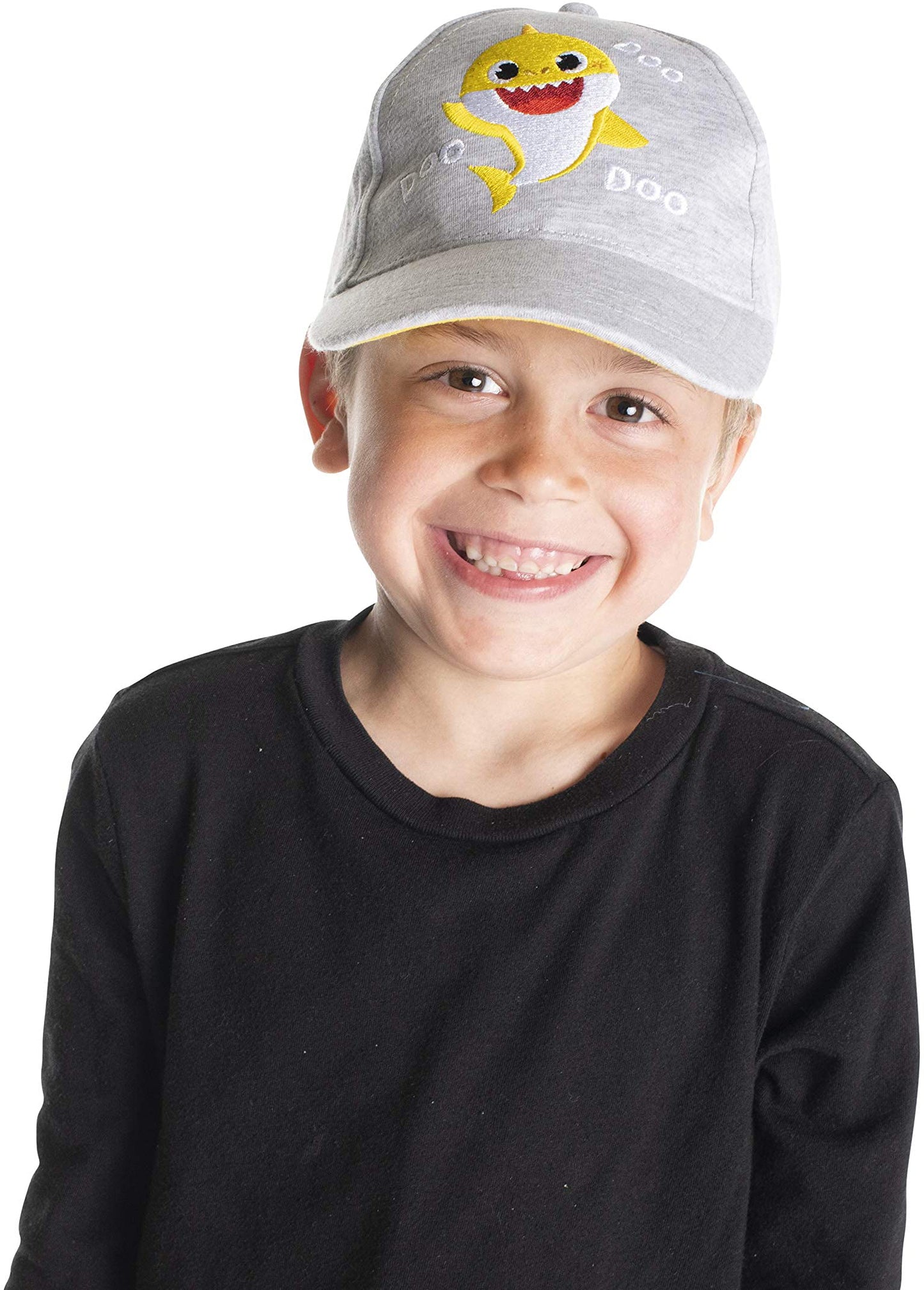 Nickelodeon Boys Baseball Cap, Baby Shark Adjustable Toddler Hat For Ages 2-4, Gray