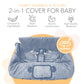Binxy Baby 2-In-1 Cushy High Chair Cover And Shopping Cart Cover For Baby, Comfortable Cover For Grocery Cart, Universal Fit Car