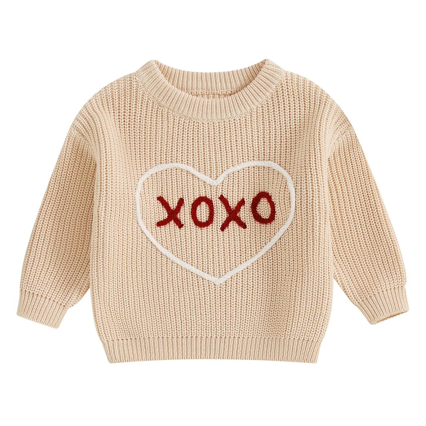 Amnnchya Toddler Infant Newborn Baby Boy Girl Sweater Homemade Rolls Knit Crewneck Pullover Sweatshirt Thanksgiving Outfit (Beig