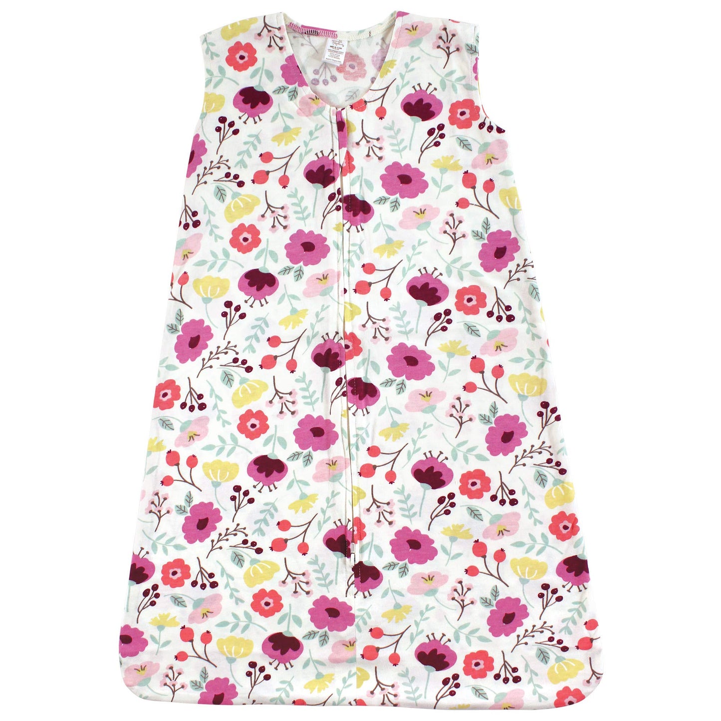 Touched by Nature Unisex Baby Organic Cotton Sleeveless Wearable Sleeping Bag, Sack, Blanket, Botanical, 6-12 Months