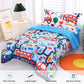 Wowelife Car Toddler Bedding Sets For Boys Blue, Premium 4 Piece Car Toddler Bed Sets For Boys, Super Soft And Comfortable For T