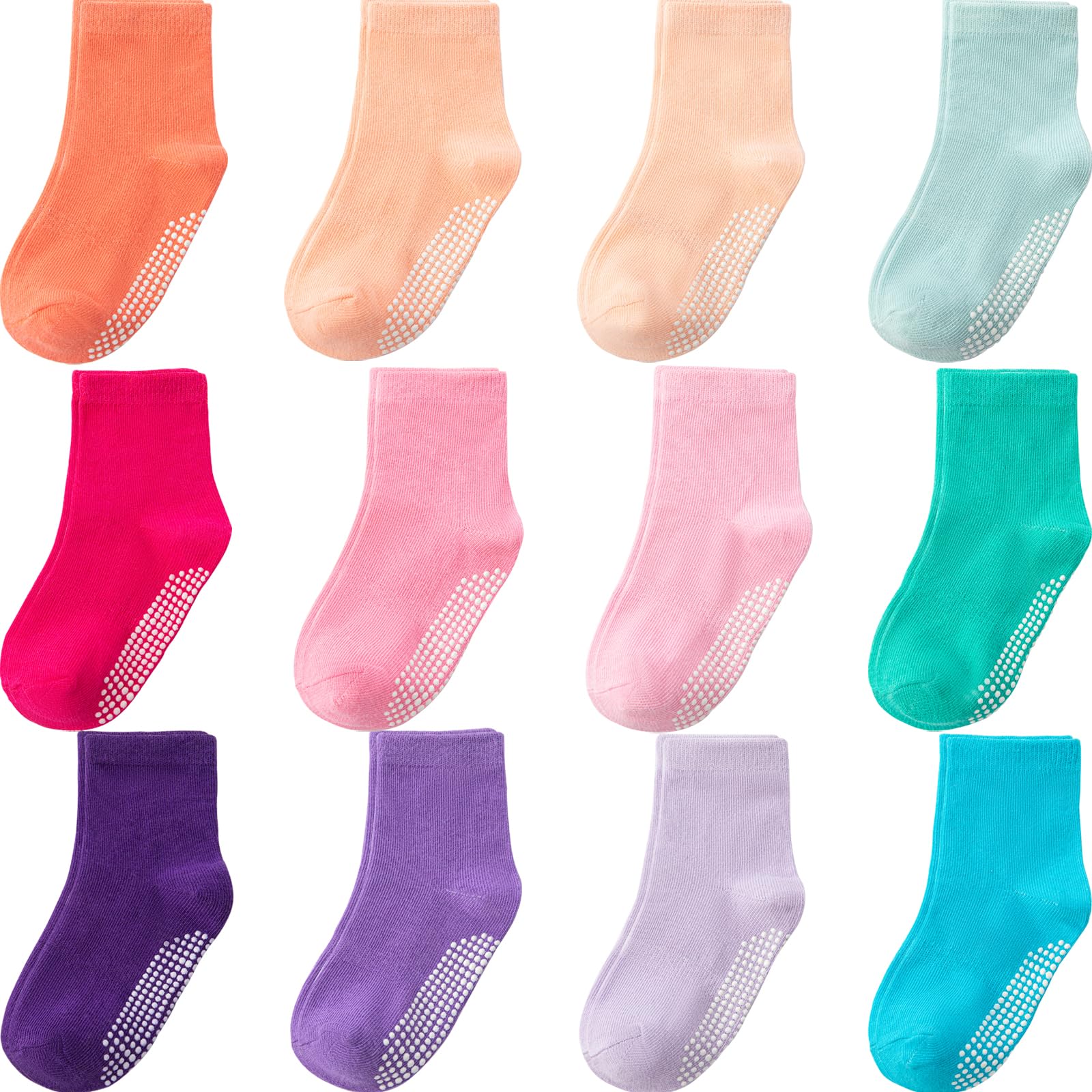 Aroveea Toddler Socks Non Slip Grip Baby Socks 12 Pack For Toddler Boy – Cutebab WBCBBB0CM5LV146