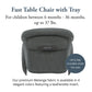 Inglesina Fast Table Chair - Charcoal Gray Melange + Fast Dining Tray - Portable High Chair For Baby & Toddlers, 6-36 Months - F