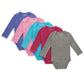Hanes Unisex Baby Long Sleeve Bodysuit, Ultimate Flexy Boys & Girls, 5-Pack, Pink Turq Purple Set, 0-6 Months Us