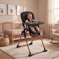 ExploreHorizon Portable & Foldable 3-in-1 High Chair for Baby, Adjustable Feeding Chair with Double Removable Trays, Compact Tra