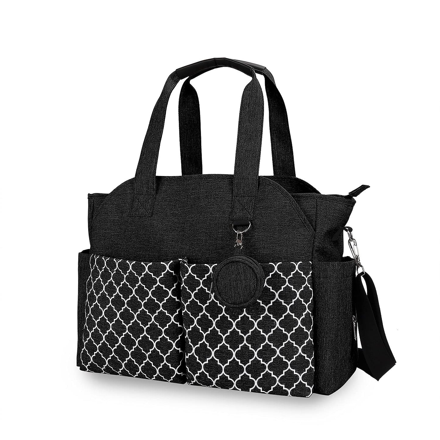 Lmbabter Diaper Bag Tote With Changing Station Upgrade Multi-Function Baby Bag With Adjustable Shoulder Strap Insulated Pockets
