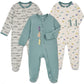Aablexema Baby Footie Pajama With Mitten Cuffs, Double Zipper Infant Cotton Clothes Sleeper Pjs, Footed Sleep Play(Car Style,6-9