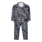 Cherry Crumble BlackGrey Printed 100% Cotton Full Sleeves Collar Neck Night Wear Regular Fit Summer Nightsuit for Boys and Girl