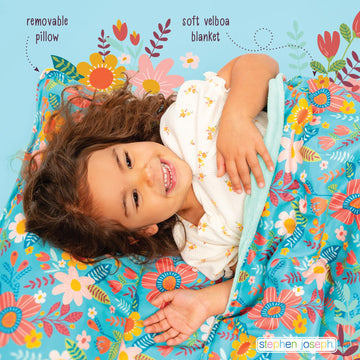 Stephen Joseph, Toddler All Over Print Nap Mat With Soft Blanket And Removable Pillow For Boys & Girls, Kids Sleeping Bag For El