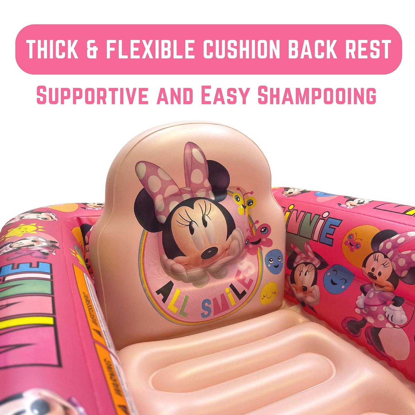 Disney Minnie Mouse 100% Fabulous Inflatable Tub - Baby Bathtub