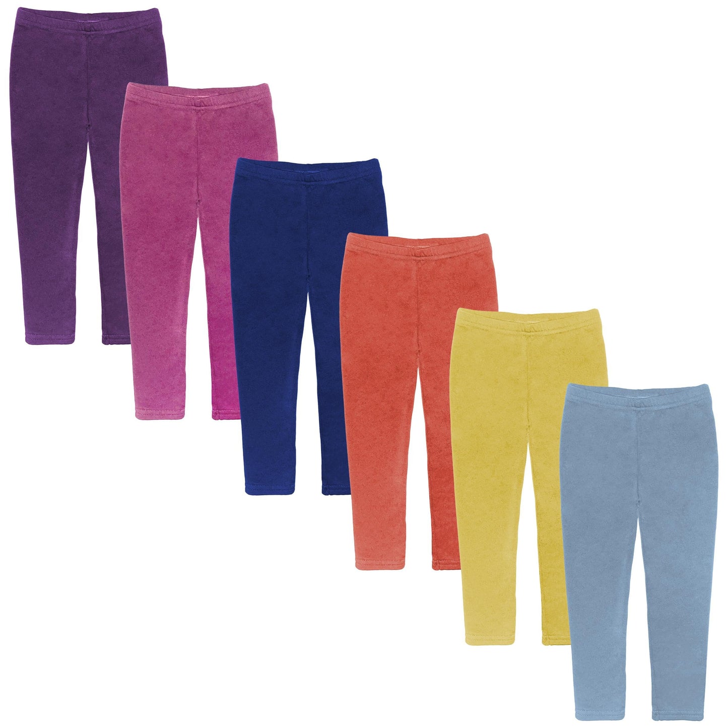 Snoozzzn Boys Girls Toddler Little Kids Unisex Cotton Stretch Snug Fitting Long Pant Leggings -Multi Packs